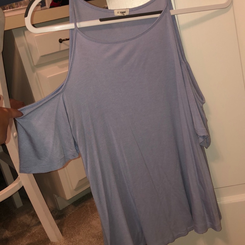 Open shoulder blouse